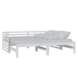 ZNTS Pull-out Day Bed without Mattress White 2xcm 806966