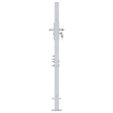 Garden Gate with Lock Silver 85 x 97 cm Stainless Steel 3402577
