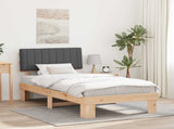 Bed Frame with Upholstered Headboard Dark Grey 100 x 200 cm 877510