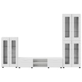 TV Cabinet Set FLORIN 3 pcs High Gloss White Engineered Wood 3397958