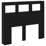 Headboard Black Oak 120 x 17 x 102 cm Engineered Wood 869113