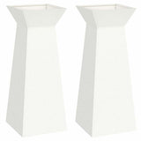 Pillar Planter 2 pcs White 40 x 40 x 100 cm 873855