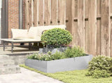 Garden Planter Silver 80 x 80 x 50 cm Stainless Steel 873582