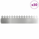 Lawn Edgings 30 pcs Silver 103 x 0.05 x 22 cm Galvanised Steel 874803