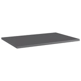 Bookshelf Boards 8 pcs High Gloss Grey 60x40x1.5 cm Engineered Wood 805265