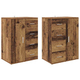 Sideboards with Drawer Corona 2 pcs Old Wood 59 x 39 x 80 cm 3402806