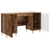 Desk with Shelf Old Wood 142.5 x 50 x 75 cm Engineered Wood 3414601