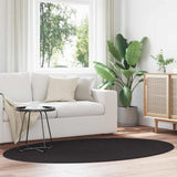 Area Rugs Oval HUARTE Black 140 x 200 cm 100% Polyester 4103652