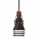 320523 Industrial Ceiling Lamp Black E27 Mango Wood