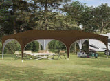 Pop-up Party Tent 575 x 288 x 245 cm Taupe Oxford Fabric 42019883