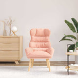 Armchair Pink 69 x 74 x 93 cm Sherpa Fabric 42001882