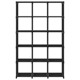 322618 15-Cube Display Shelf Black 103x30x175,5 cm Fabric