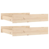 Bed Drawers 2 pcs Solid Wood Pine 814974