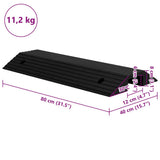 Bridge Threshold Ramps 2 pcs 80x40x8 cm Rubber 150979
