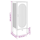 Sideboard Black 40x35x105 cm Glass and Steel 352999