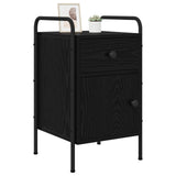 Bedside Cabinet Black Oak 35 x 36.5 x 61 cm Engineered Wood 8007647