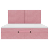 Ottoman Bed with Mattresses Pink 180x200cm Velvet 3313420