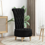 Slipper Chair Black 56.5 x 70 x 110 cm Fabric 42020680