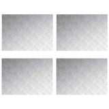 Stair Tread Rectangular 4 pcs Silver 70 x 50 cm Aluminium 4104352