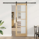 Sliding Door Manual ORKDAL Brown 73.5 x 211 cm Wood and metal 3332465