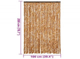 Fly Curtain Ochre and White 100x200 cm Chenille 377401