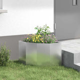 Corner Planter Silver 45 x 45 x 35 cm Galvanised steel 883652