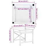 Washing Machine Pedestal with Pull-Out Shelf White 50449