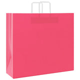 Paper Bags 250 pcs with Handles Pink 54x15x49 cm 4101906