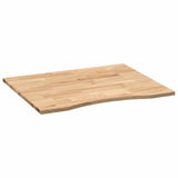 Desk Top Untreated 100x80x2.5 cm Solid Wood Oak Rectangular 4009016