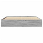 Bed Frame without Mattress Grey Sonoma 180x200 cm Super King Engineered Wood 3295637