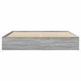 Bed Frame without Mattress Grey Sonoma 180x200 cm Super King Engineered Wood 3295637