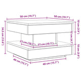 Coffee Table 360-Degree Rotatable White 50x50x34.5 cm 858470