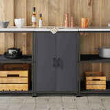 Kitchen Storage HATTEM Anthracite 60 x 50 x 92 cm Steel 874991