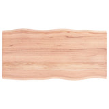 Table Top Light Brown 100x50x2 cm Treated Solid Wood Oak Live Edge 363950