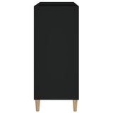 Record Cabinet Black Engineered wood, solid eucalyptus wood Medium 831990
