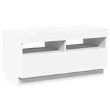 TV Cabinet with LED Lights White 80x35x40 cm 804445