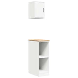 Garage Cabinets 2 pcs White Engineered Wood 3328260