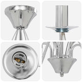 Chandelier E14 Metal Chrome 52 x 47 cm 42053776