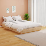 Bed Frame without Mattress Solid Wood 140x190 cm 819952