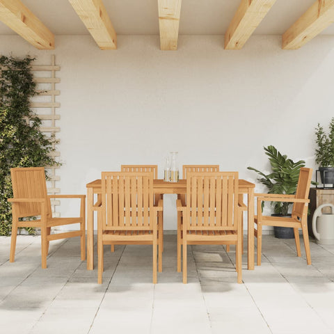 Stackable Garden Chairs 6 pcs 56.5x57.5x91 cm Solid Wood Teak 3157902