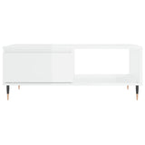 Coffee Table High Gloss White 90x60x35 cm Engineered Wood 827054