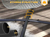 Hammock Chair Stand, Hanging Heavy Duty Metal Frame Hammock Stand with Chain, for Hanging Hammock T3398P314748