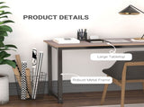 Computer Desk, Writing Table, 120 x 60 x 76cm Workstation for Home Office, Study with Metal Frame, T3398P341017