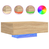 Coffee Table with LED Lights Sonoma Oak 85x55x31 cm 836611