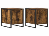 Bedside Table 2 pcs Smoke Oak 39.5 x 30 x 50 cm Engineered Wood 886647