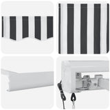 Retractable Awning Anthracite and White 3x2.5 m Fabric&Aluminium 3216133