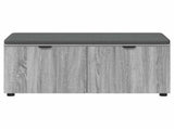 Hall Bench with Cushion with Shelf Grey Sonoma 100 x 38 x 46 cm 891493