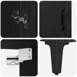Highboard Black Oak 69.5 x 34 x 180 cm Engineered Wood 3416244