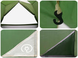 Tunnel Tent Green 2-Person 185T Polyester with PU Coating 42018568