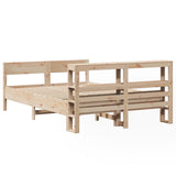 Bed Frame without Mattress 140x200 cm Solid Wood Pine 3306186